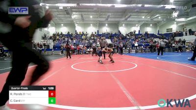 70 lbs Quarterfinal - Raymond Ponds Ll, Team Tulsa Wrestling Club vs Crew Card, Tulsa Blue T Panthers