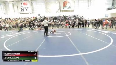 41 lbs Cons. Semi - Jayden Follett, Pal-Mac Wrestling Club vs Hudson Lobdell, Mexico Wrestling