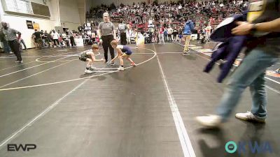 58 lbs Quarterfinal - Ronnie Leyba, Team Tulsa Wrestling Club vs Hayden Gregory, Tulsa Blue T Panthers