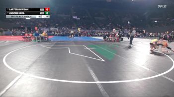 6A Boys 126 lbs 3rd Place Match - Carter Dawson, Roseburg Boys vs Hunter Hurl, Newberg Boys