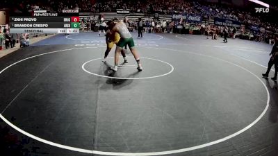 D 2 215 lbs Semifinal - Brandon Crespo, Archbishop Shaw vs Zkhi Provo, Brusly