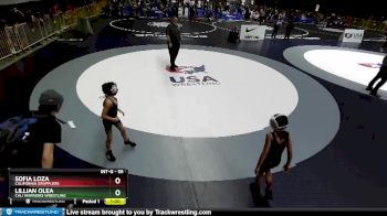 55 lbs Cons. Round 3 - Sofia Loza, California Grapplers vs Lillian Olea, Cali Warriors Wrestling