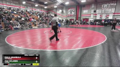 190 lbs Champ. Round 2 - Mae Mclaren, Yucaipa vs Maila Arambula, San Marino