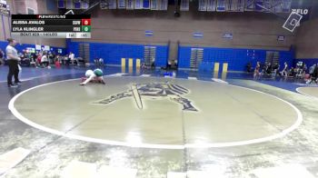 140lbs Cons. Round 1 - Alissa Avalos, Sageview (Girls) vs Lyla Klingler, Peninsula (Girls)