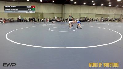68 lbs Quarterfinal - Ryzen Johns, OK Elite 12U Black vs Crew Downing, Team Danger 12U