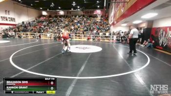 144 lbs Quarterfinal - Kannon Grant, Cody vs Braunson Sims, Evanston