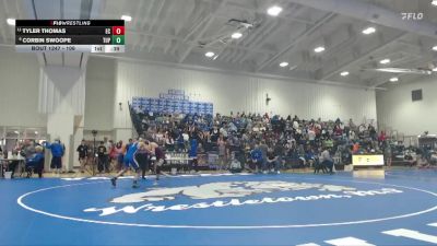 106 lbs 7th Place Match - Corbin Swoope, Tupelo vs Tyler Thomas, East Central High School
