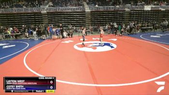 53 lbs Cons. Round 4 - Layton West, Green River Grapplers Wrestling vs Cotey Smith, North Big Horn Rams