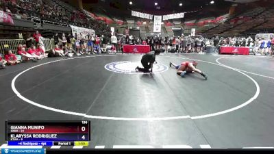 136 lbs Finals (2 Team) - Gianna Munifo, SAWA vs Klaryssa Rodriguez, KTWA