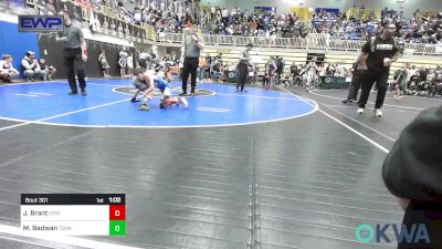 61 lbs Round Of 16 - Jayden Brant, Caney Valley Wrestling vs Marcus Badwan, Team Of Hard Knox