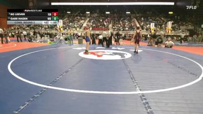 3A-106 lbs Cons. Round 2 - Gabe Hagen, Wheatland vs Bo Leever, Torrington