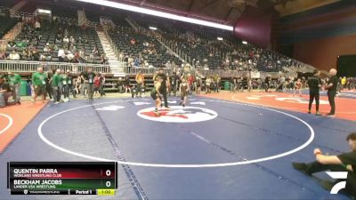 82 lbs Cons. Round 4 - Beckham Jacobs, Lander USA Wrestling vs Quentin Parra, Worland Wrestling Club