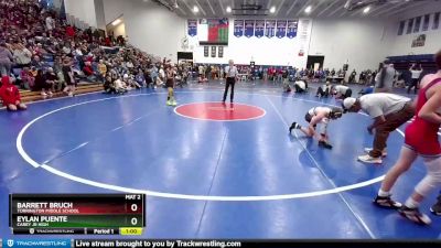 95 lbs Champ. Round 1 - Barrett Bruch, Torrington Middle School vs Eylan Puente, Carey Jr High