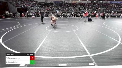 150 lbs Quarterfinal - Tristan Baumann, Excelsior Springs Youth Wrestling vs Forrest DuVall, Apache Wrestling