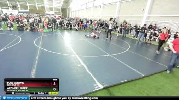 93-101 lbs Cons. Round 1 - Archer Lopez, Grandview Wolves WC vs Max Brown, Bear Cave WC