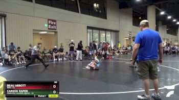 90 lbs Placement (16 Team) - Carson Raper, Carolina Hammer Squad vs Beau Abbott, RWA