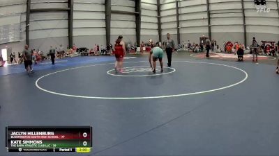 180 lbs Round 2 - Jaclyn Hillenburg, Bloomington South High School vs Kate Simmons, The Barn Athletic Club LLC