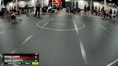 100 lbs Round 1 (4 Team) - Michael Rankin, Mat Warriors Black vs Braden Boardman, Junior Terps Xpress