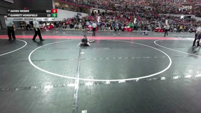 85 lbs Champ. Round 2 - Jaiven Weber, Team Nazar Training Center vs Garrett Horsfield, Cuba City/RT Elite
