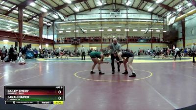 125 lbs Cons. Round 3 - Bailey Emery, University (WV) vs Sarah Napier, Columbia HS