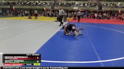 90 lbs Semifinal - Graham Hemmersbach, West Salem Bangor vs Beckett Thoennes, Bison Wrestling Club