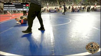 52 lbs 2nd Place - Miles Sanders, Team Tulsa Wrestling Club vs Bodee Coffman, Husky Wrestling Club