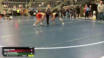 115 lbs Champ. Round 1 - Drake Hayes, Iowa Elite vs Calvin Rathjen, Sebolt Wrestling Academy