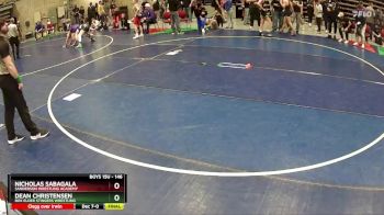 146 lbs Quarterfinal - Dean Christensen, Box Elder Stingers Wrestling vs Nicholas Sabagala, Sanderson Wrestling Academy