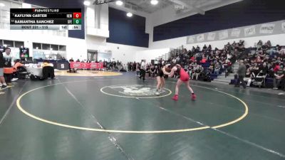 115 lbs Cons. Round 2 - Kaylynn Carter, Hemet vs Samantha Sanchez, Santa Fe