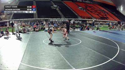 126 lbs Conley Evans, Utah 2 HS Boys vs Jackson DEttore, South Carolina 2 HS Boys