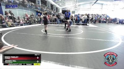 55 lbs Cons. Semi - Jensen Hill, Tonganoxie vs Knox Findley, Clinton