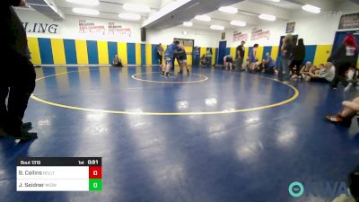 Semifinal - Beau Collins, Bridge Creek Youth Wrestling vs John Seidner, Midwest City Bombers Youth Wrestling Club