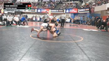 A - 190 lbs Cons. Round 2 - Brysen Miller, Libby / Troy vs Zane Anderson, Lockwood (Billings)