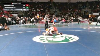 Girls 155 lbs Cons. Round 1 - Faith Swatzell, Gallup vs Briana Medina, Sandia