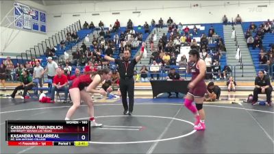 160 lbs Quarterfinal - Cassandra Freundlich, University Nevada Las Vegas vs Kasandra Villarreal, Mt. San Antonio College