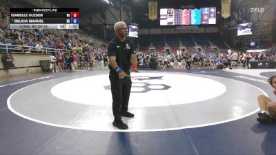155 lbs Cons. Rd Of 16 - Isabelle Olesen, WI vs Belicia Manuel, MI
