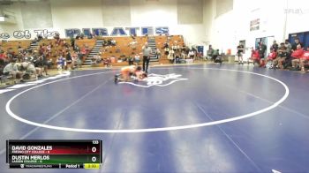 133 lbs Quarters & 1st Wb (16 Team) - David Gonzales, Fresno City College vs Dustin Merlos, Lassen College