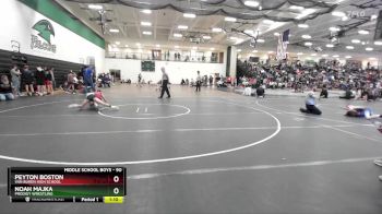 90 lbs Semifinal - Noah Majka, Prodigy Wrestling vs Peyton Boston, Van Buren High School