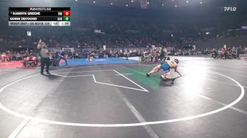 3A Boys 120 lbs 5th Place Match - Kamdyn Greene, Pleasant Hill Boys vs Quinn DeVoogd, Glide Boys