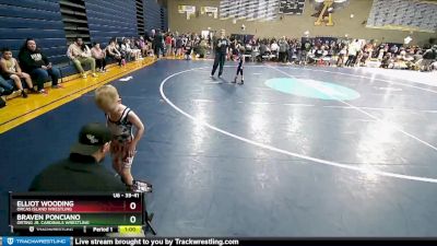 39-41 lbs Round 1 - Elliot Wooding, Orcas Island Wrestling vs Braven Ponciano, Orting Jr. Cardinals Wrestling