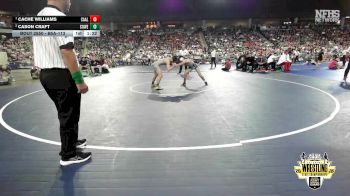 B5A-113 lbs 1st Place Match - Cache Williams, Carl Albert vs Cason Craft, Coweta