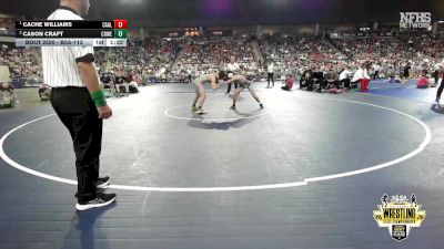 B5A-113 lbs 1st Place Match - Cache Williams, Carl Albert vs Cason Craft, Coweta