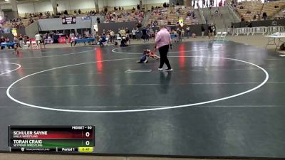 50 lbs Cons. Round 3 - Torah Craig, Seymour Wrestling vs Schuler Sayne, Halls Wrestling