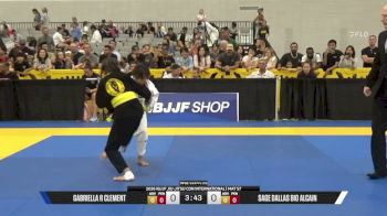 Sage Dallas Bio Alcain vs Gabriella R Clement 2026 IBJJF Jiu-Jitsu CON International