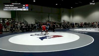 53 lbs Cons. Round 5 - Elena Ivaldi, California vs Jaslynn Gallegos, Cardinal WC
