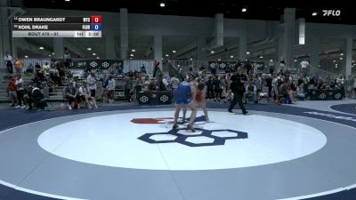 97 lbs Cons. Round 3 - Owen Braungardt, Wichita Training Center vs Kohl Drake, Florida