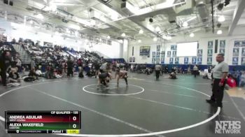 135 lbs 7th Place Match - Alexa Wakefield, Canyon vs Andrea Aguilar, West Covina