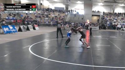 AA 113 lbs Quarterfinal - Saxon Mattison, Science Hill High School vs Emanuel Claybrooks, McGavock High School