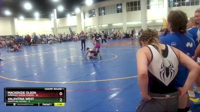 115 lbs Champ Round 1 (16 Team) - Mackenzie Olson, Nebraska Widow Makers vs Valentina West, Grappling Gators