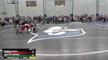 184 lbs Champ. Round 2 - Giorgio Corica, Stevens Tech vs Dwayne Simpkins, Thiel